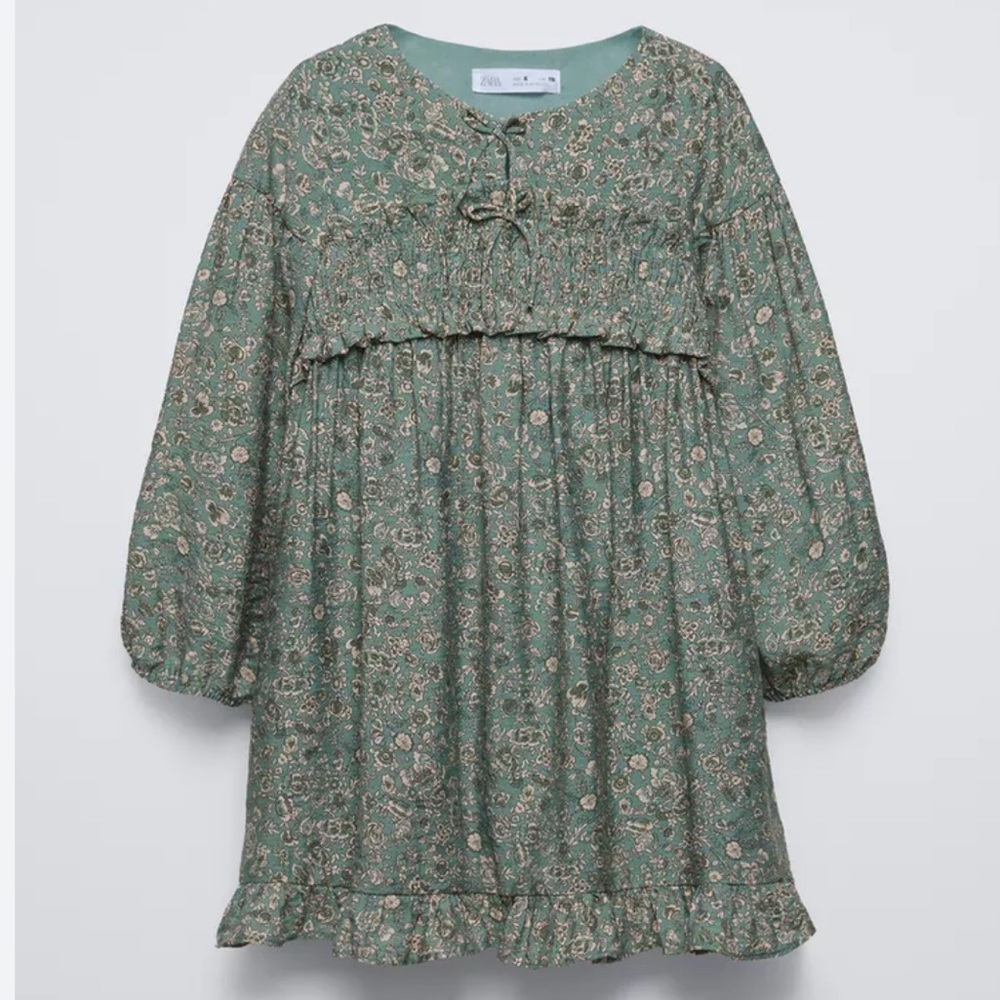 Zara girls Floral Long Sleeve Dress